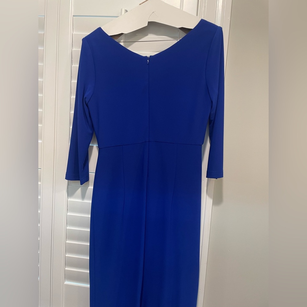 Joseph Ribkoff Royal Blue Long Sleeve Dress cocktail or Easter celebration - Picture 3 of 9
